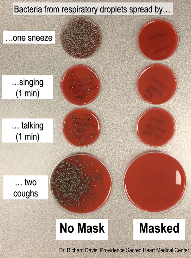 Este sencillo experimento demuestra la importancia de las mascarillas para frenar al coronavirus