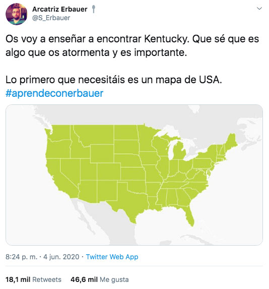 Una gran lección de geografía que nunca olvidarás: Dónde está Kentucky