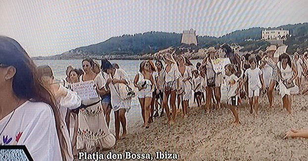 Manifestación en Ibiza en contra del uso obligatorio de las mascarillas