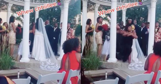 Una mujer embarazada irrumpe en la boda de su amante al grito de ''¡Aquí está tu bebé!''