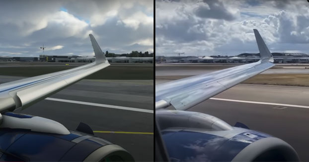 Microsoft Flight Simulator 2020 vs salida real desde el aeropuerto de Madrid