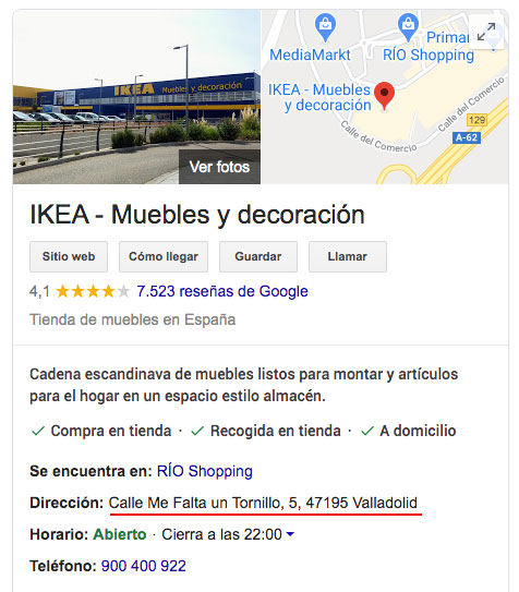 La historia que explica por qué el IKEA de Valladolid está en la calle ''Me falta un tornillo''