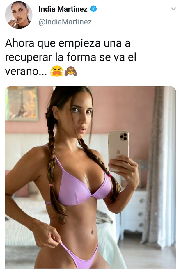 ''Ahora que empieza una a recuperar la forma se va el verano...''