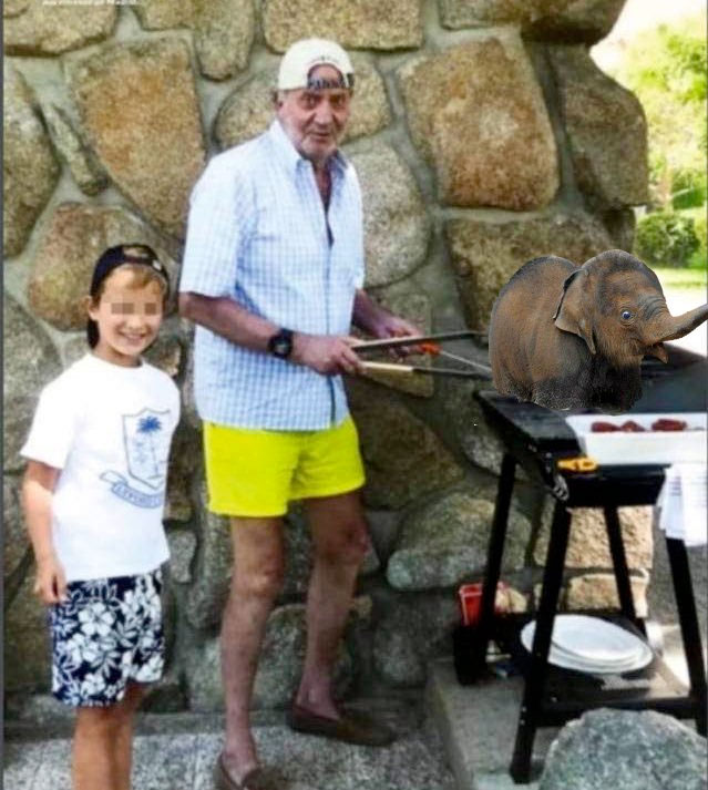 Los mejores memes de la foto de Juan Carlos I junto al hijo de Corinna haciendo una barbacoa