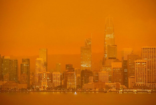 Los incendios en California tiñen de naranja a San Francisco