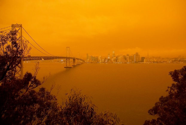 Los incendios en California tiñen de naranja a San Francisco