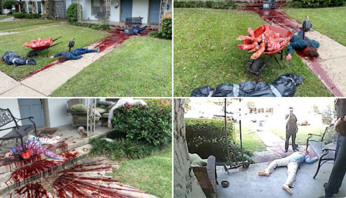 Un hombre de Dallas decora así su casa por Halloween y recibe varias visitas de la policía por aterrar a los vecinos
