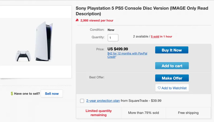 Héroe anónimo vende fotos de la PS5 en eBay para que las compren los bots especuladores