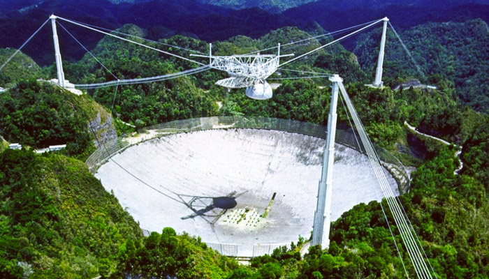 La destrucción del radiotelescopio de Arecibo en vídeo