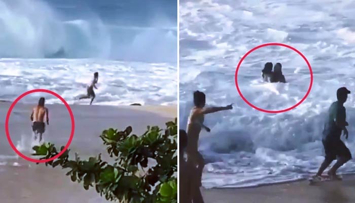 ''Sujétame la cerveza'': El surfista profesional Mikey Wright rescata a una mujer de morir ahogada en Hawaii