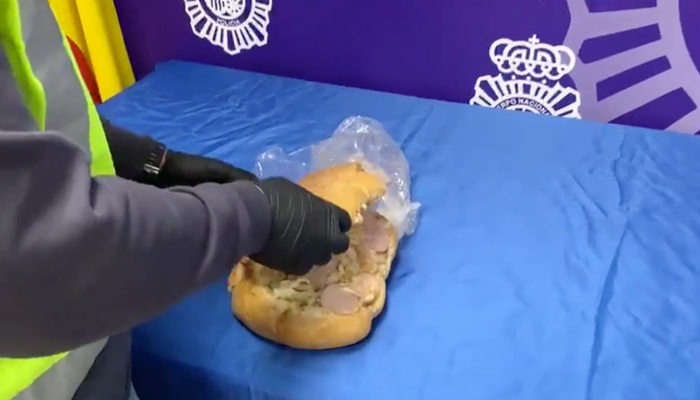 Detenido en la estación de autobuses de Lugo por ocultar 330 gramos de cocaína en un bocadillo. Este es el bocadillo