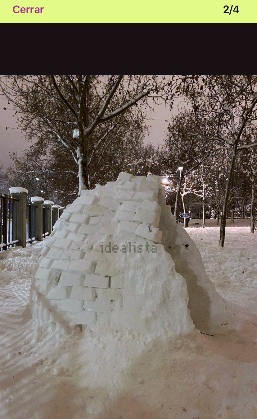 Alguien ha puesto a la venta un iglú en Madrid en Idealista