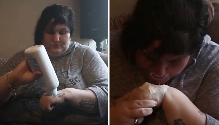 Esta mujer lleva más de 15 años comiendo talco de bebé casi a diario