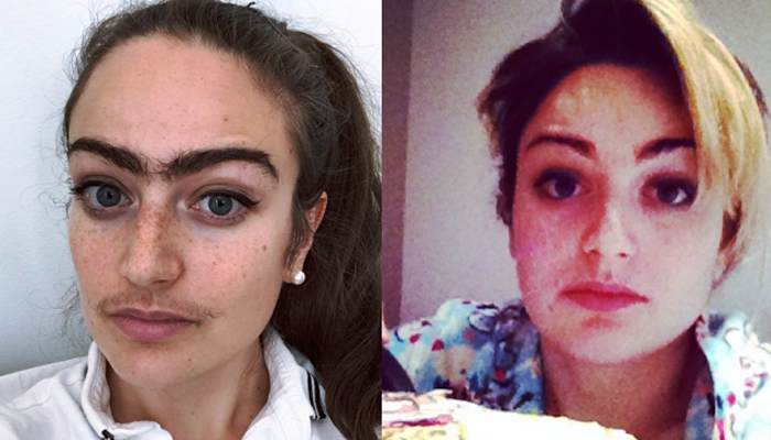 Eldina, la joven que lleva un año sin depilarse el bigote y las cejas y lo luce en Instagram