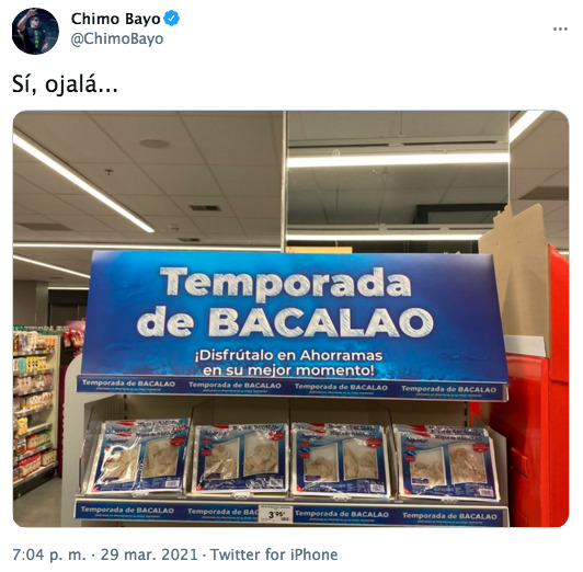 A Chimo Bayo le ha dado el bajón en el supermercado...