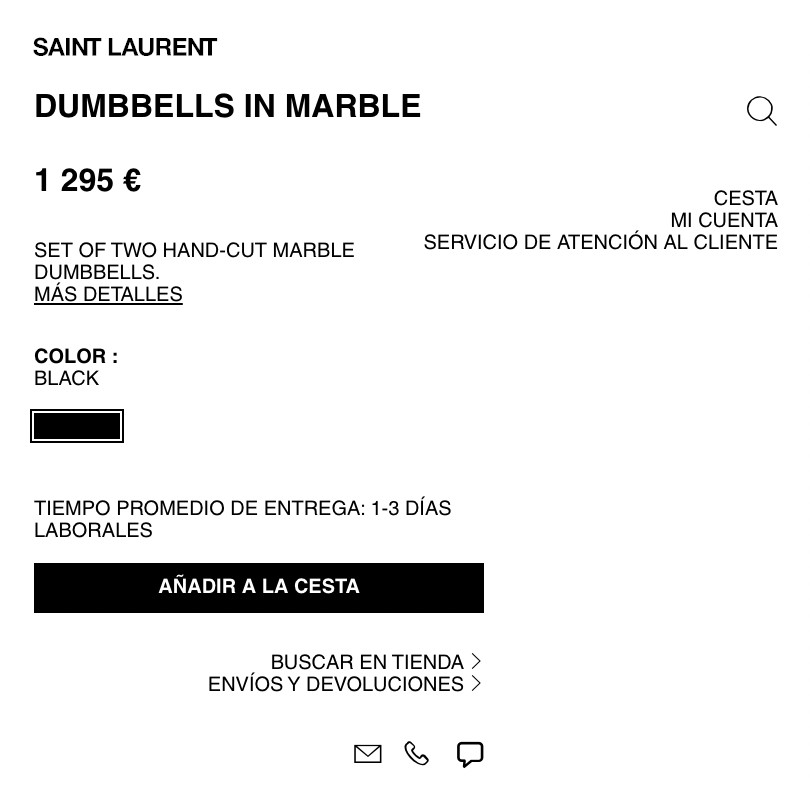 La marca de moda Yves Saint Laurent vende una mancuernas por 1.295 euros