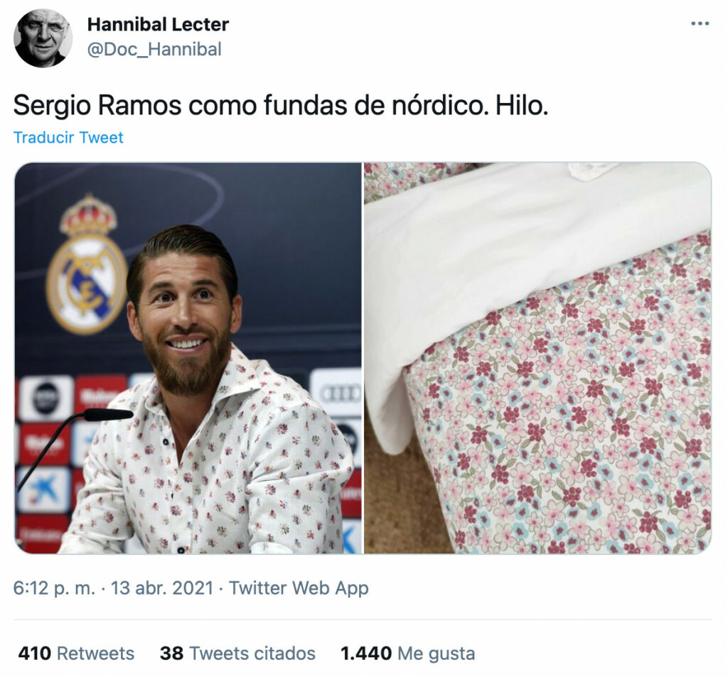 Sergio Ramos como fundas de nórdico...