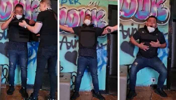 Detenido en Santurtzi un joven que grabó un vídeo disparando a un amigo con un chaleco antibalas