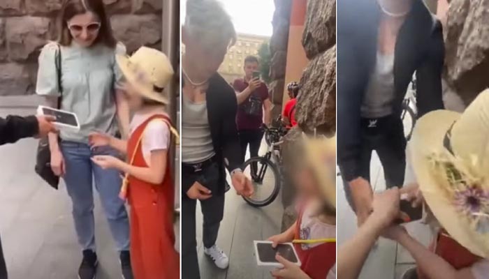 Un tiktoker se graba regalando un iPhone a una niña, pero después pide que se lo devuelva: ''Era solo para el vídeo''