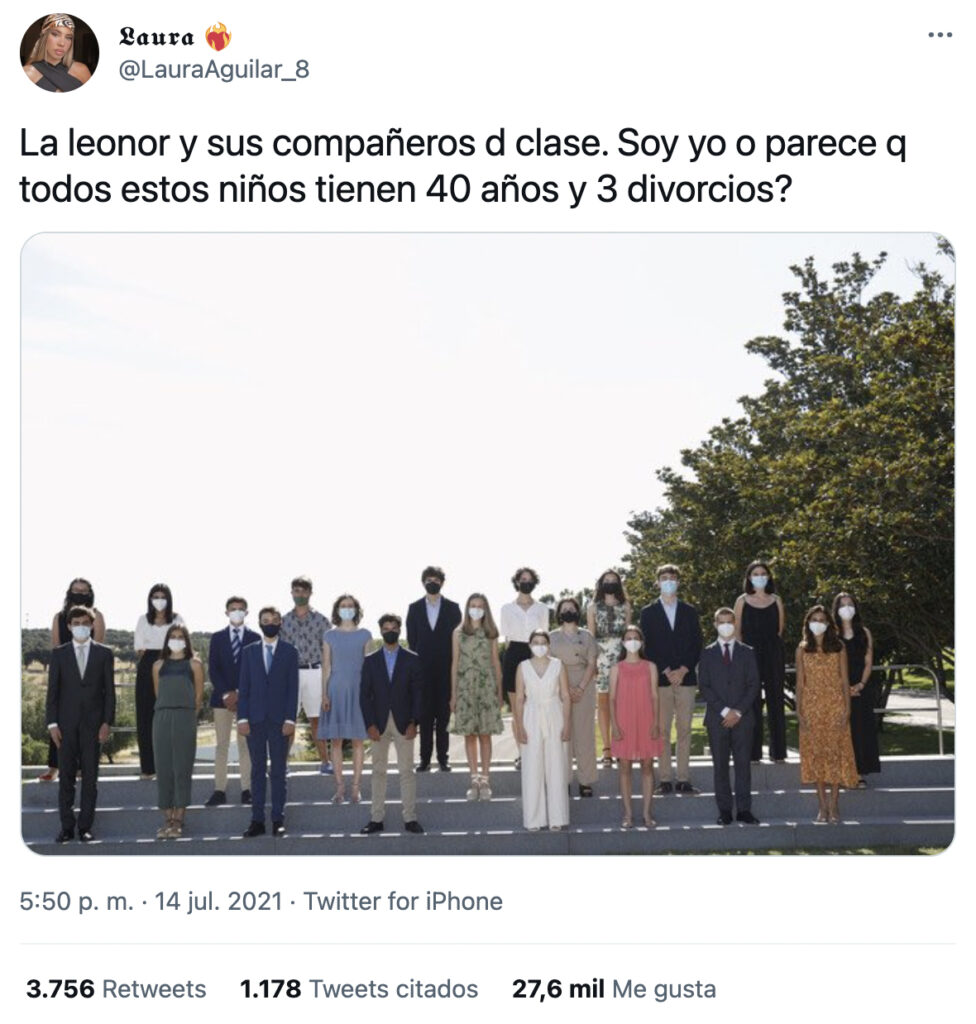 La princesa Leonor recibe en Zarzuela a sus futuros compañeros de colegio. ''¿Soy yo o parece que todos estos niños tienen 40 años y tres divorcios?''