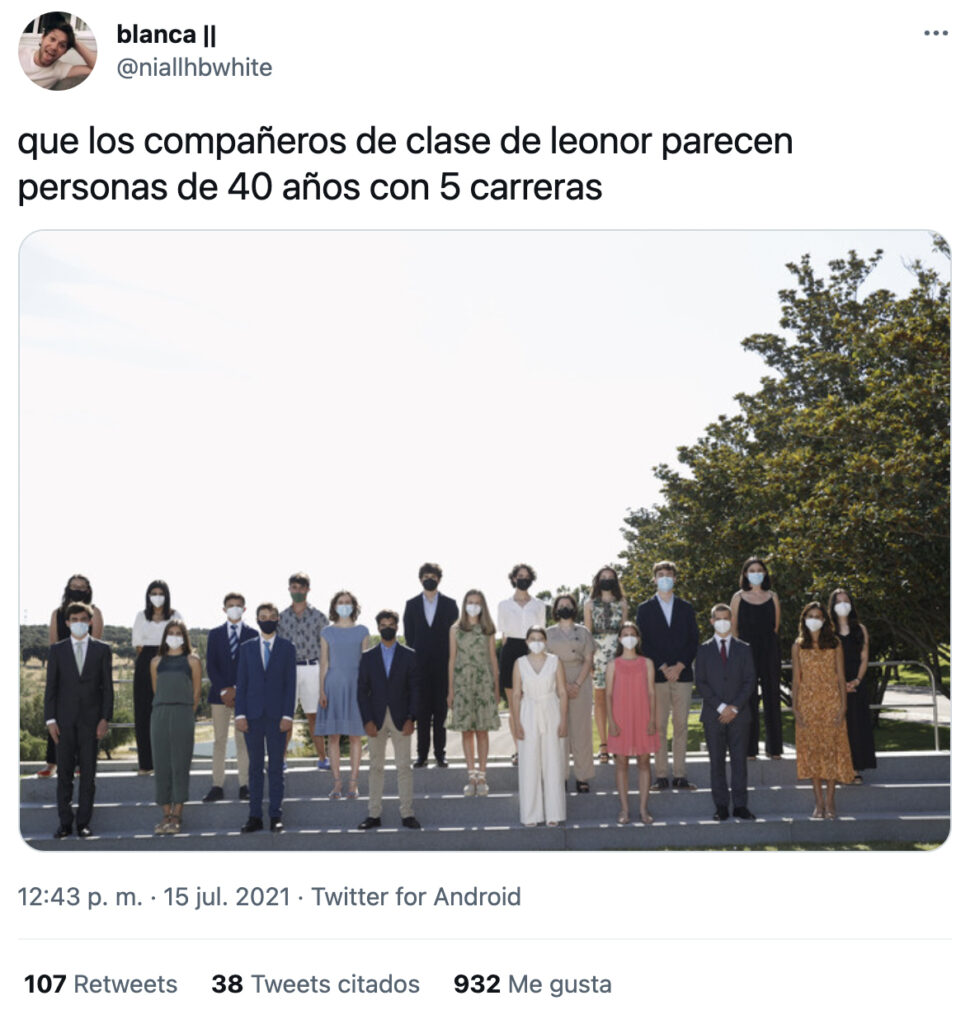 La princesa Leonor recibe en Zarzuela a sus futuros compañeros de colegio. ''¿Soy yo o parece que todos estos niños tienen 40 años y tres divorcios?''