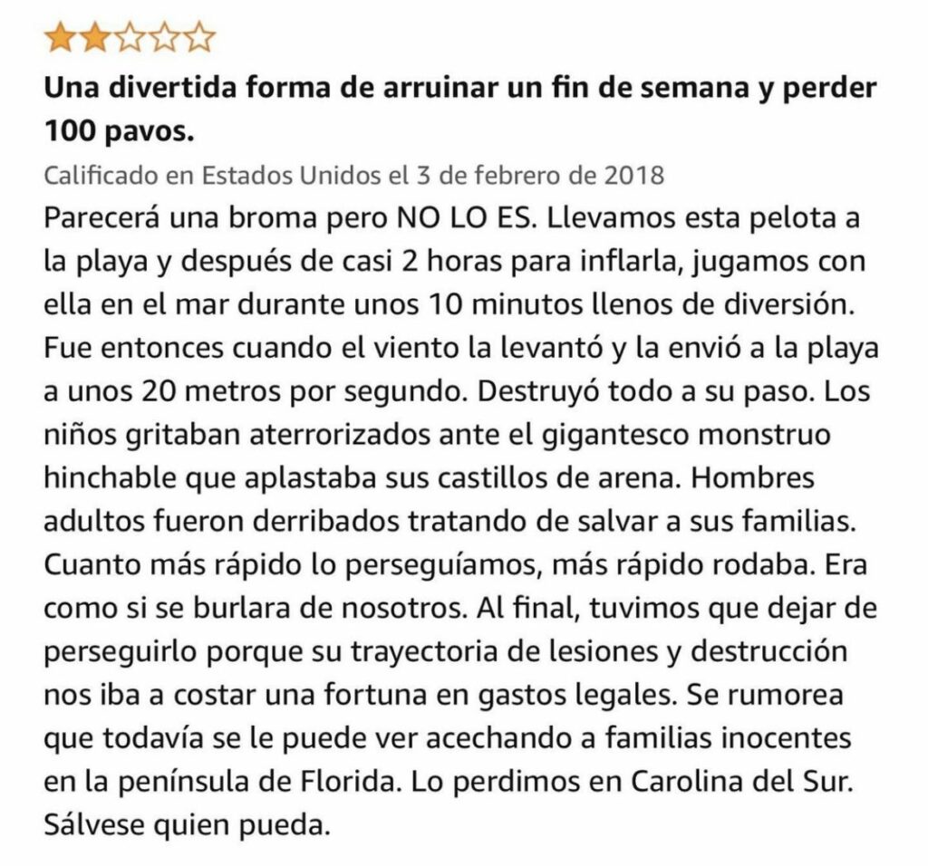 Una historia para recordar: ''Una divertida forma de arruinar un fin de semana y perder 100 pavos''