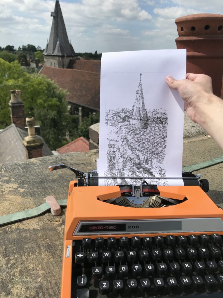 Un artista "imprime" paisajes y retratos increíbles utilizando sólo los caracteres de una máquina de escribir