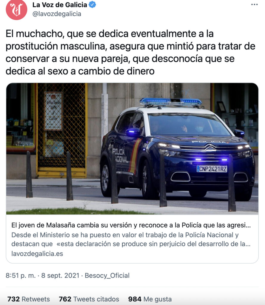 Nuevo giro de guión en el caso del joven de Malasaña que dijo que fue agredido por un grupo de encapuchados