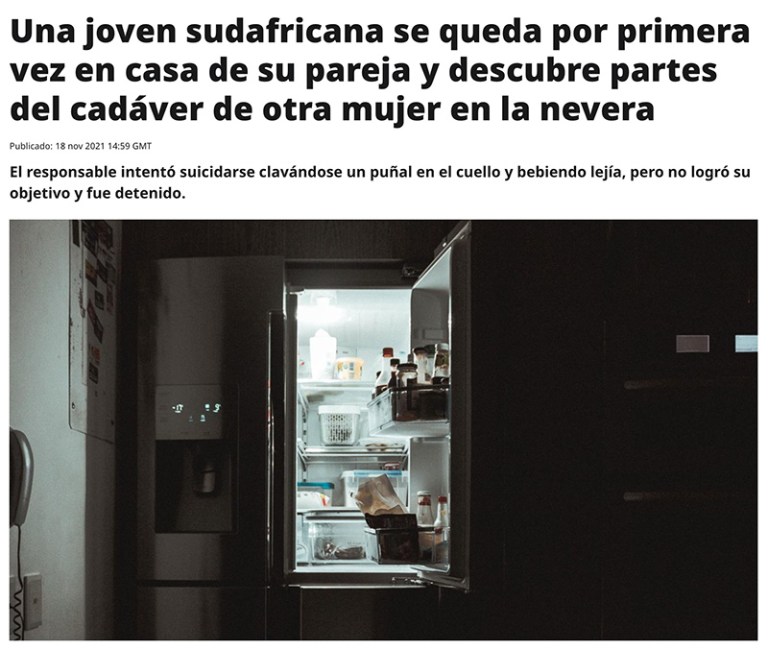 Ojo a lo que descubrió una mujer sudafricana la primera vez que se quedó a dormir en casa de su pareja...