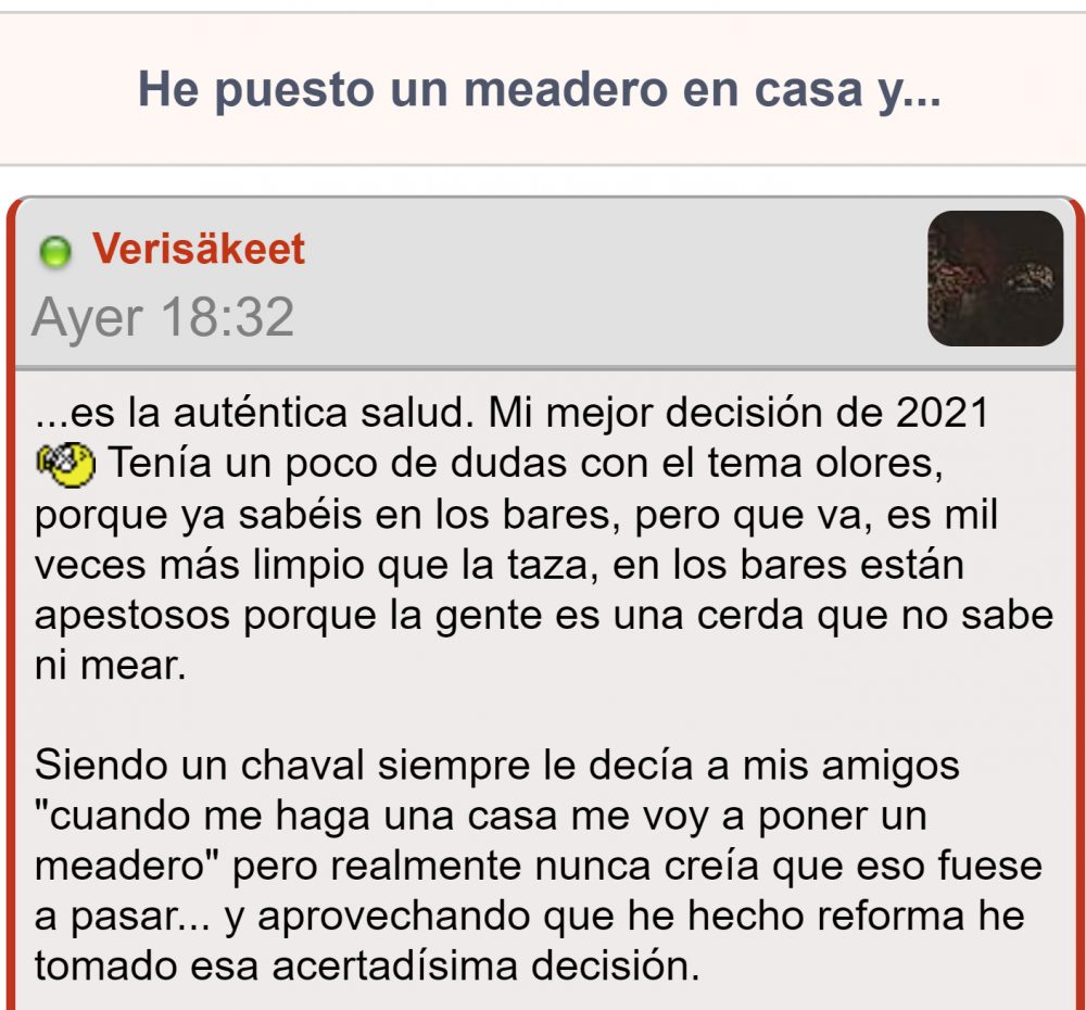 He puesto un meadero en casa y... es la auténtica salud