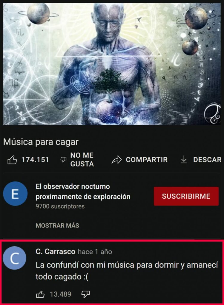 Gran error eligiendo la música